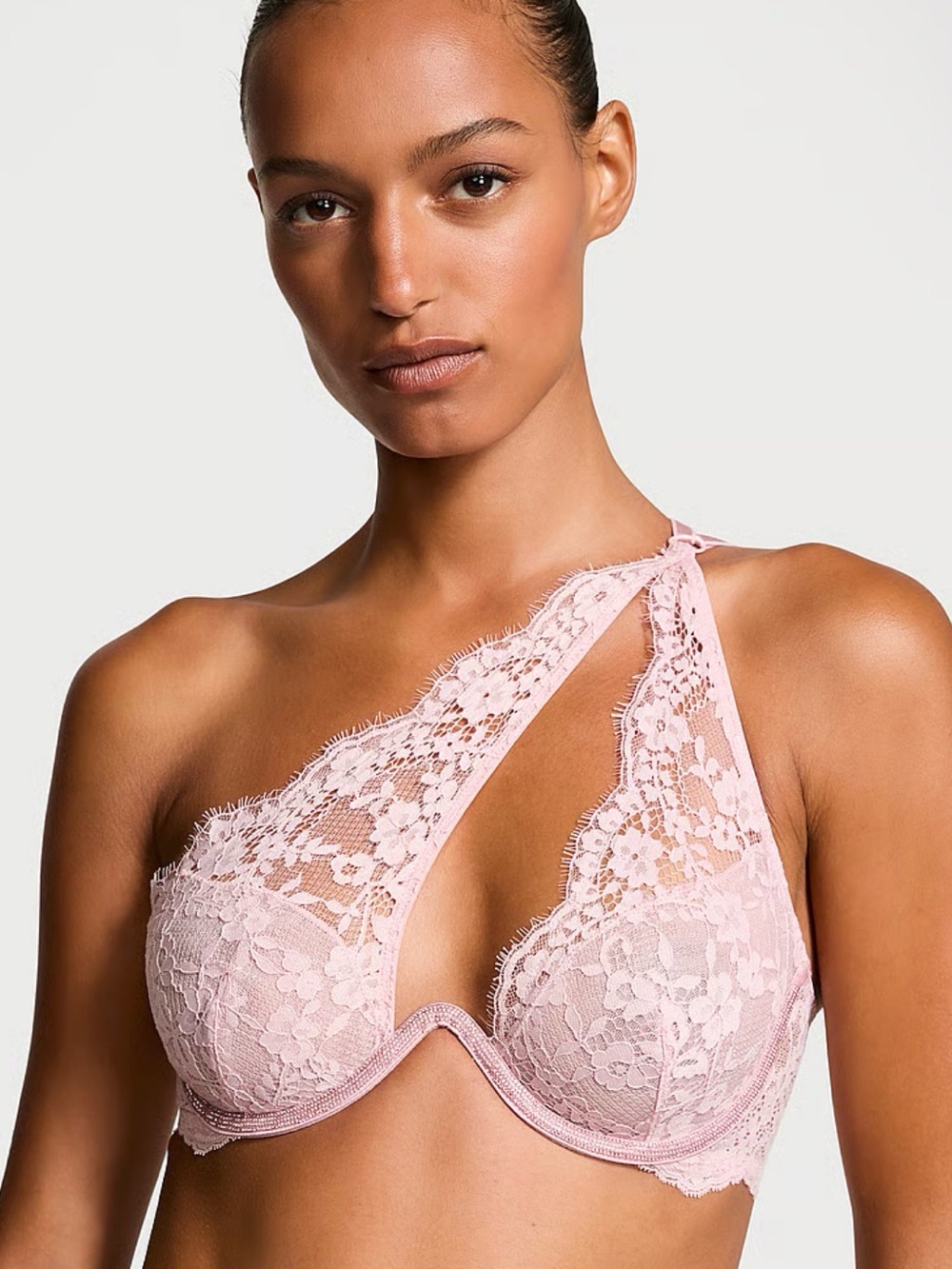 Victoria’s Secret One Shoulder Lace Plunge Bra